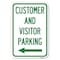 Signmission Reserved Parking Sign Customer and Visit Heavy-Gauge Aluminum Sign, 12" x 18", A-1218-23053 A-1218-23053 - alternate 1